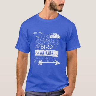 Vogelkijker Retro Funny Bird Kijken T-shirt