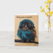 Vogelklein, 4 "x 5,6" gevouwen Wenskaart Kaart (Gele Bloem)