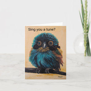 Vogelklein, 4 "x 5,6" gevouwen Wenskaart Kaart