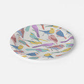 Vogelkleur Papieren Bordje (Gekanteld)