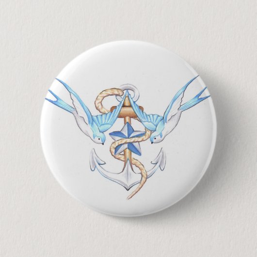 vogelknop ronde button 5,7 cm (Voorkant)