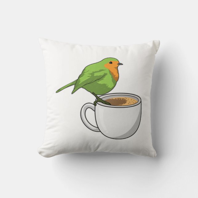 Vogelkoffie Cup Kussen (Voorkant)