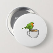 Vogelkoffie Cup Ronde Button 7,6 Cm (Voorkant /achterkant)