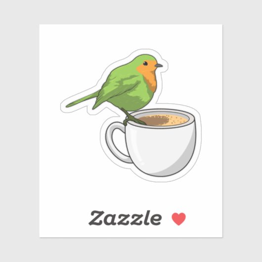 Vogelkoffie Cup Sticker (Vel)