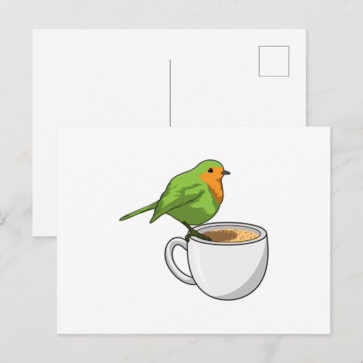Vogelkoffiekop Briefkaart (Voorkant / Achterkant)