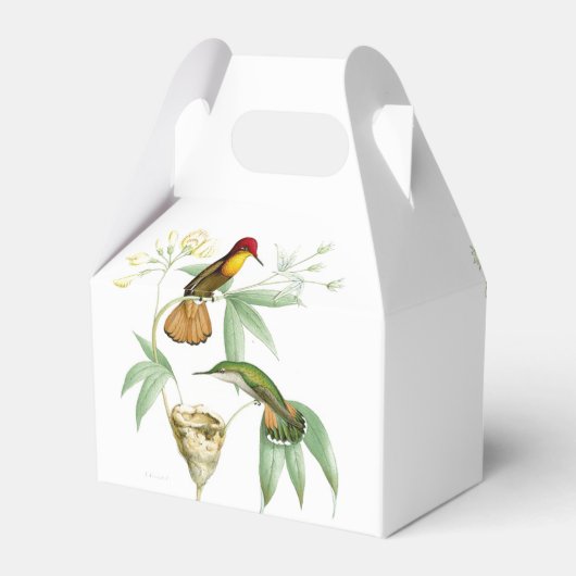 Vogelkolibries Wildlife Nest Dierlijke Bloemen Bedankdoosjes (Achterkant)