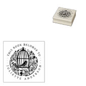 vogelkooi, aangepast naamboek rubberstempel (Gestempeld)