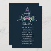 Vogelkooi bloemenzithoek. Navy bruidsbloem Kaart (Voorkant / Achterkant)