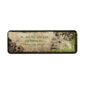  vogelkooi bruiloft retour adres label (Voorkant)