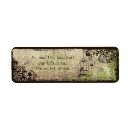  vogelkooi bruiloft retour adres label