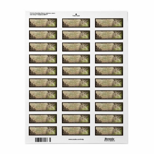  vogelkooi bruiloft retour adres label (Full Sheet)