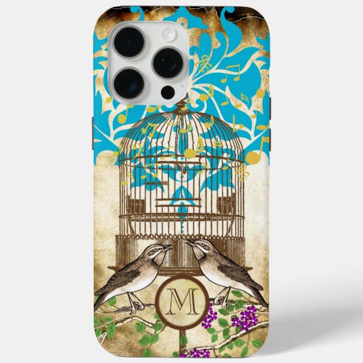  Vogelkooi Cherry Blossom Damask Case-Mate iPhone Case (Achterkant)