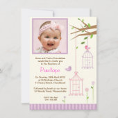  vogelkooi Christening Uitnodigingen (Voorkant)