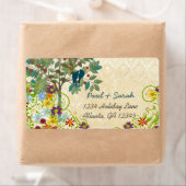  vogelkooi Damask Gold Bird Cage Etiket (Insitu)