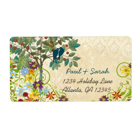  vogelkooi Damask Gold Bird Cage Etiket (Voorkant)