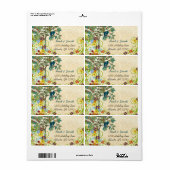  vogelkooi Damask Gold Bird Cage Etiket (Full Sheet)