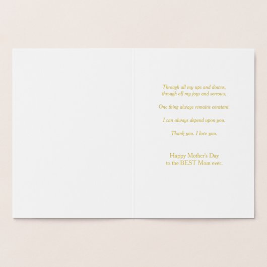 Vogelkooi en harten Moederdag Folie Kaarten (Binnen)