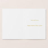 Vogelkooi en harten Valentijn Folie Kaarten (Binnen)