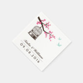 Vogelkooi en lasterpapier luiers voor bruiloft servet (Hoek)