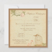  vogelkooi en Rozen 100e verjaardag Kaart (Achterkant)