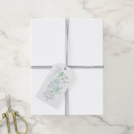 Vogelkooi groen huwelijkskaartje cadeau label cadeaulabel