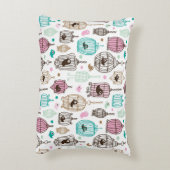 vogelkooi houdt van kinder achtergrondpatroon decoratief kussen (Achterkant (Verticaal))