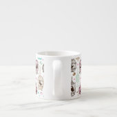 vogelkooi houdt van kinder achtergrondpatroon espresso kop (Achterkant)