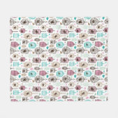 vogelkooi houdt van kinder achtergrondpatroon fleece deken (Voorkant (Horizontaal))