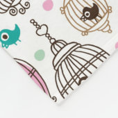 vogelkooi houdt van kinder achtergrondpatroon fleece deken (Hoek)