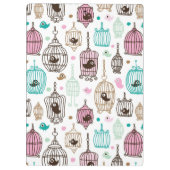 vogelkooi houdt van kinder achtergrondpatroon klembord (Achterkant)