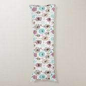 vogelkooi houdt van kinder achtergrondpatroon lichaamskussen (Voorkant Verticaal)