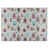 vogelkooi houdt van kinder achtergrondpatroon snijplank (Voorkant)