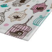 vogelkooi houdt van kinder achtergrondpatroon snijplank (Hoek)