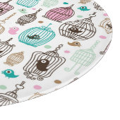 vogelkooi houdt van kinder achtergrondpatroon snijplank (Hoek)