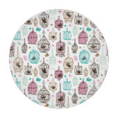 vogelkooi houdt van kinder achtergrondpatroon snijplank (Voorkant)