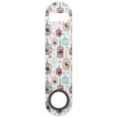 vogelkooi houdt van kinder achtergrondpatroon speed flessenopener (Voorkant)