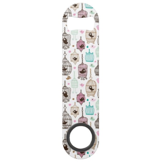 vogelkooi houdt van kinder achtergrondpatroon speed flessenopener