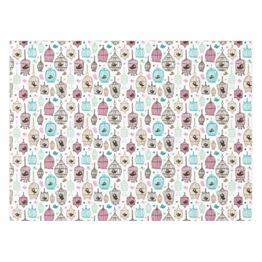vogelkooi houdt van kinder achtergrondpatroon tafelkleed (Voorkant (Horizontaal))