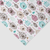 vogelkooi houdt van kinder achtergrondpatroon tissuepapier (Detail)