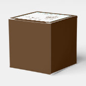  Vogelkooi in Bruin en Aqua Bruiloft Bedankdoosjes (Voorkant Zijde)