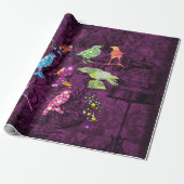  Vogelkooi & Kleurrijk Vogelpakpapier Cadeaupapier (Uitgerold)