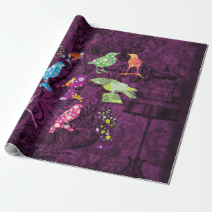  Vogelkooi & Kleurrijk Vogelpakpapier Cadeaupapier