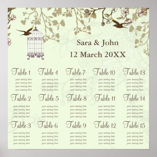 vogelkooi, liefdesvogel poster (Voorkant)