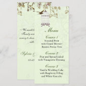 Vogelkooi, liefdesvogels Menu-Kaarten Menu (Voorkant / Achterkant)