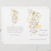 Vogelkooi met grijs groot bruiloft (Voorkant / Achterkant)