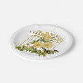 Vogelkooi met Rozen en een Bord van vogelpapier (Gekanteld)