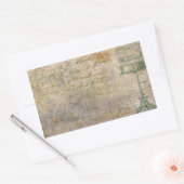  vogelkooi met script rechthoekige sticker (Envelop)