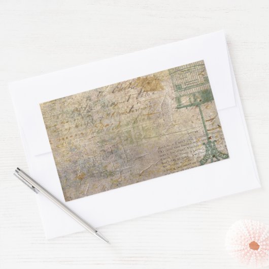  vogelkooi met script rechthoekige sticker (Envelop)