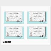  vogelkooi Musical Love Bird Weddings Rechthoekige Sticker (Vel)