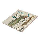 Vogelkooi Peacock Wood Grain Forever Jubileum Tegeltje (Zijkant)